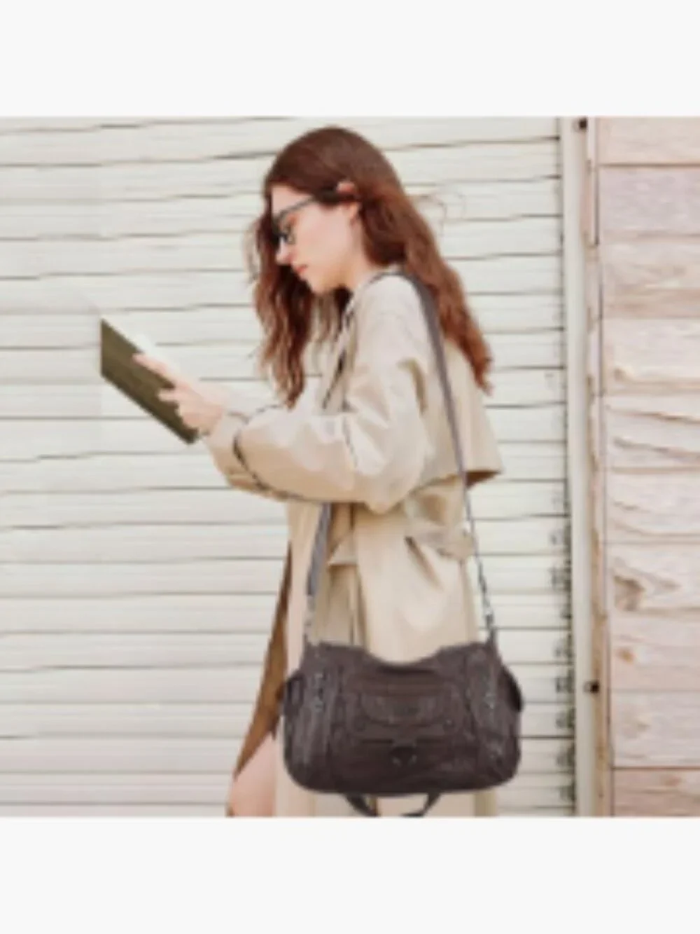 Women's Hobo Shoulder Bag Vegan Leather Purse Satchel Tote Crossbody Adjustable